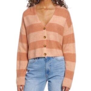Billabong Striped Cardigan Size Small